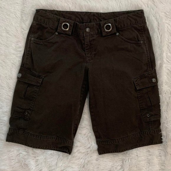Athleta Pants - Athleta Kick It Cargo Bermuda Shorts Gray-Brown Size 6